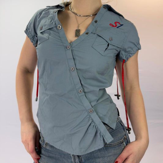 Suomy Short Sleeve Button-Up Shirt- SIZE S