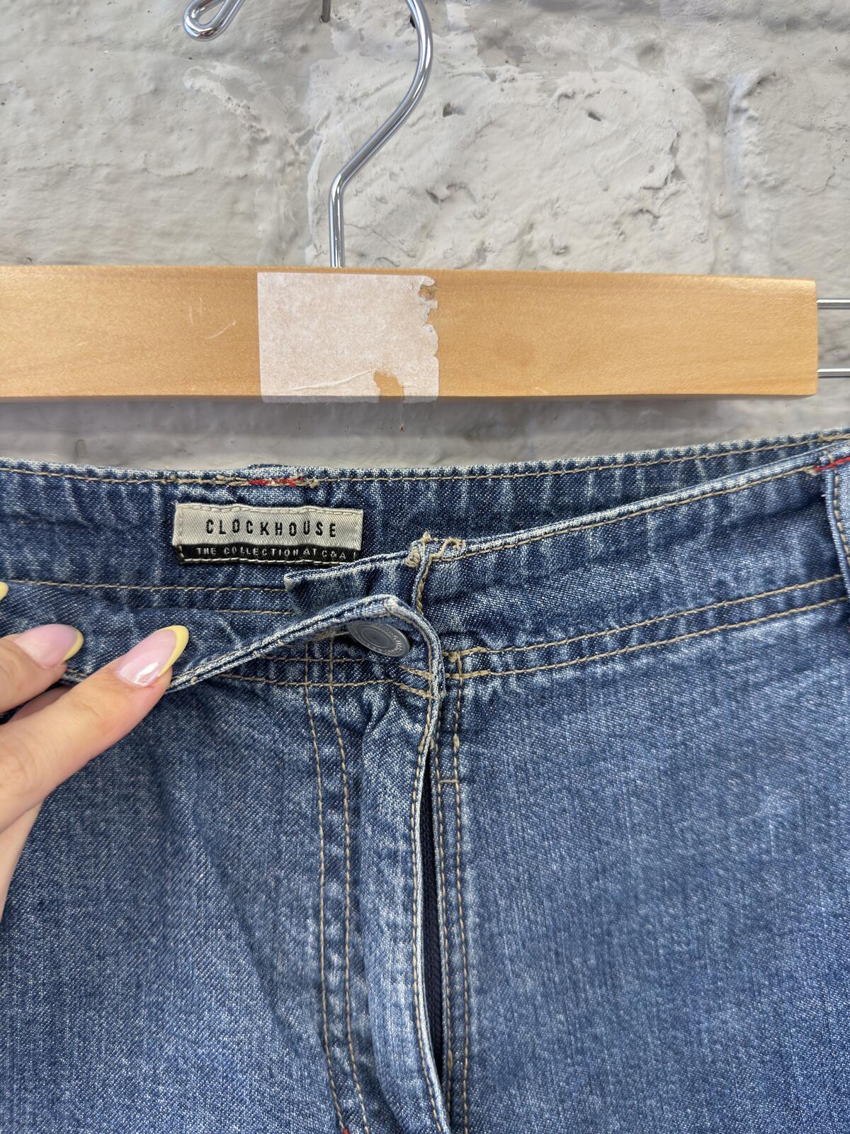 Clockhouse Blue Denim High-Waist Shorts