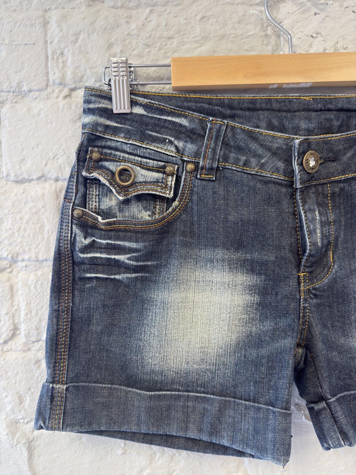 Distressed Denim Shorts