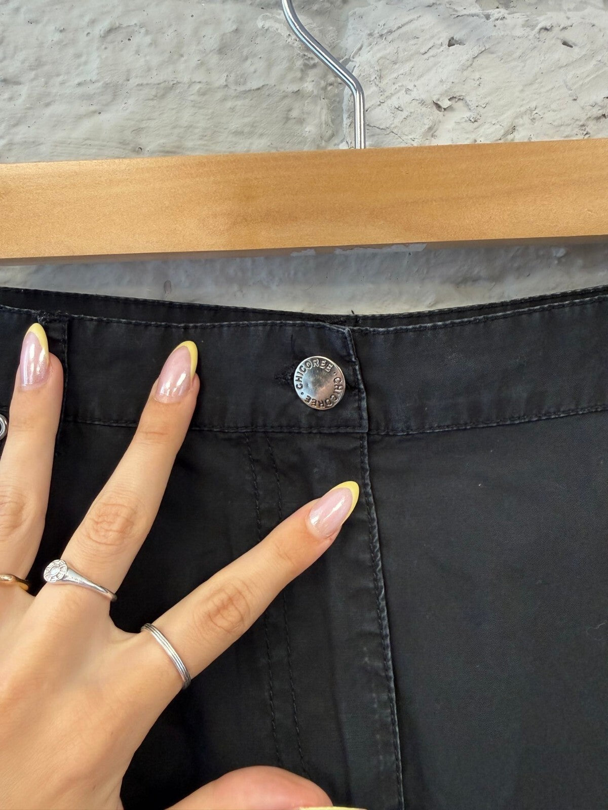 Black Tiered A-Line Midi Skirt