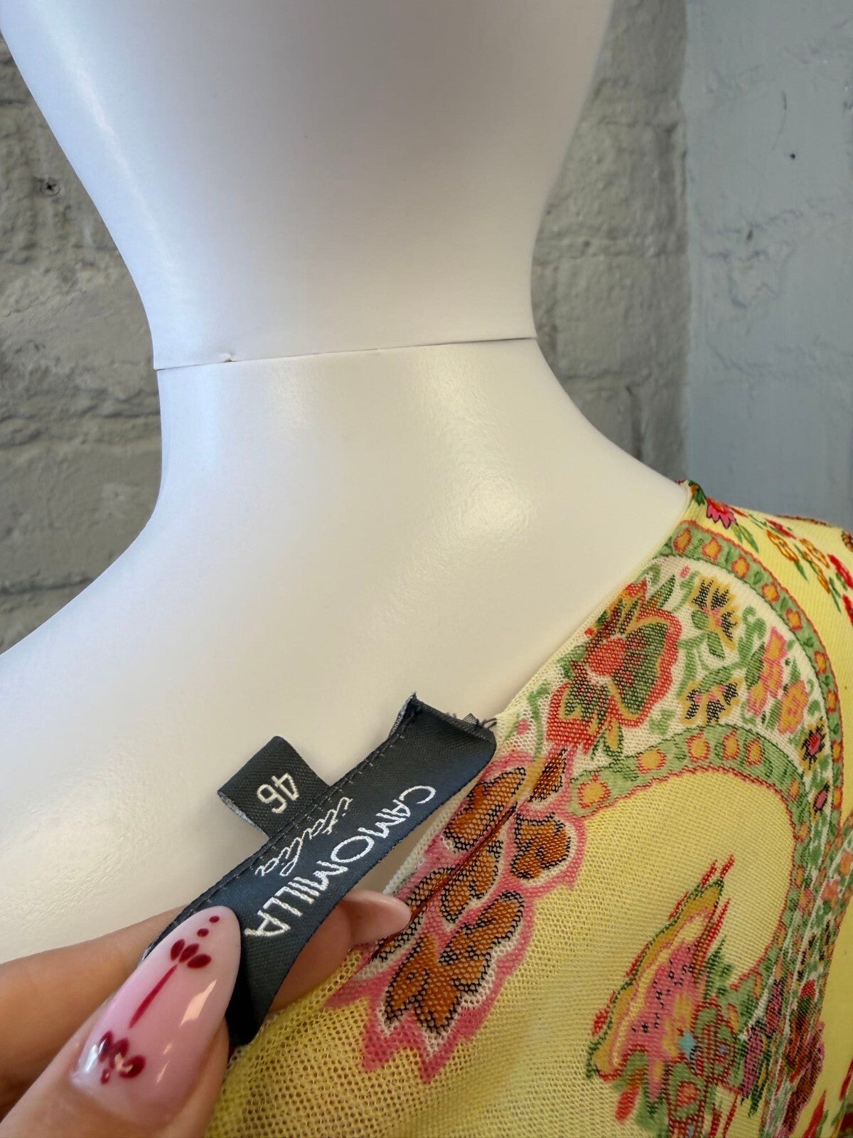 Yellow Floral Long Sleeve Fairy Wrap Top