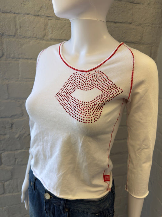 Phard White 90s Baby Tee