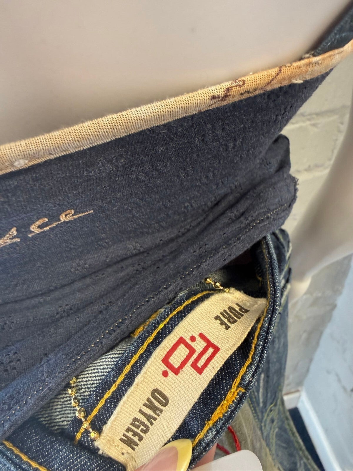 Denim Mini Skirt with Embroidered Patches