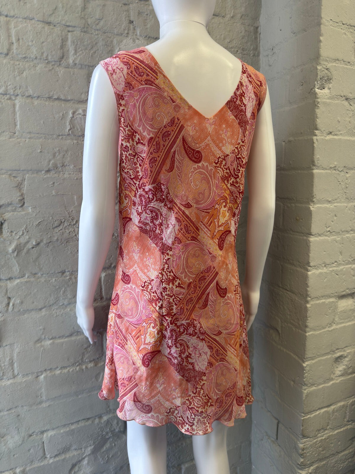 Tie-Shoulder Paisley Print Dress