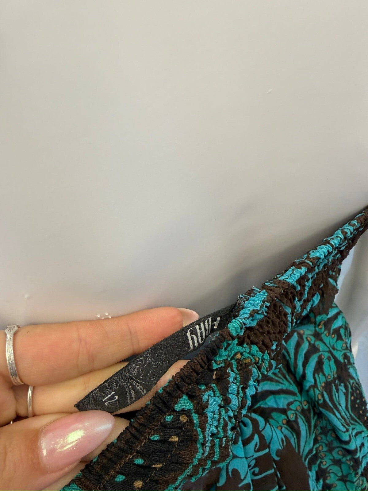 BAY Brown and Turquoise Halter Neck