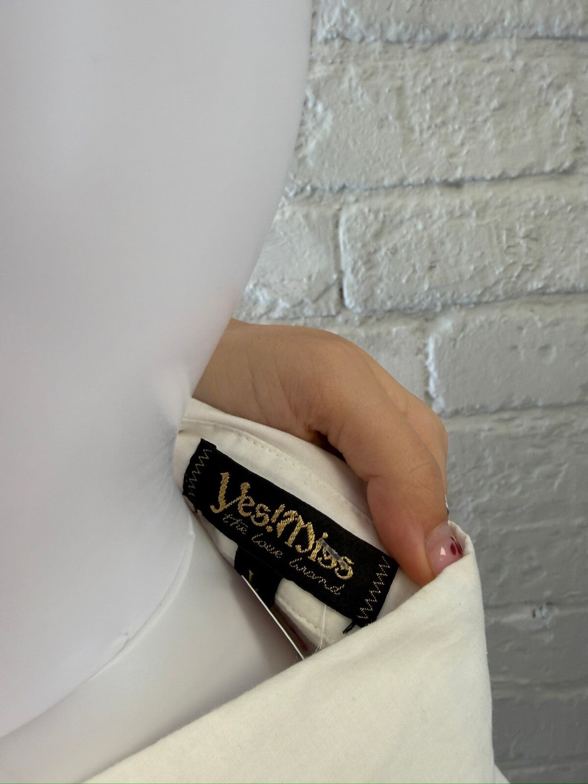 White Embroidered Button-Up Shirt