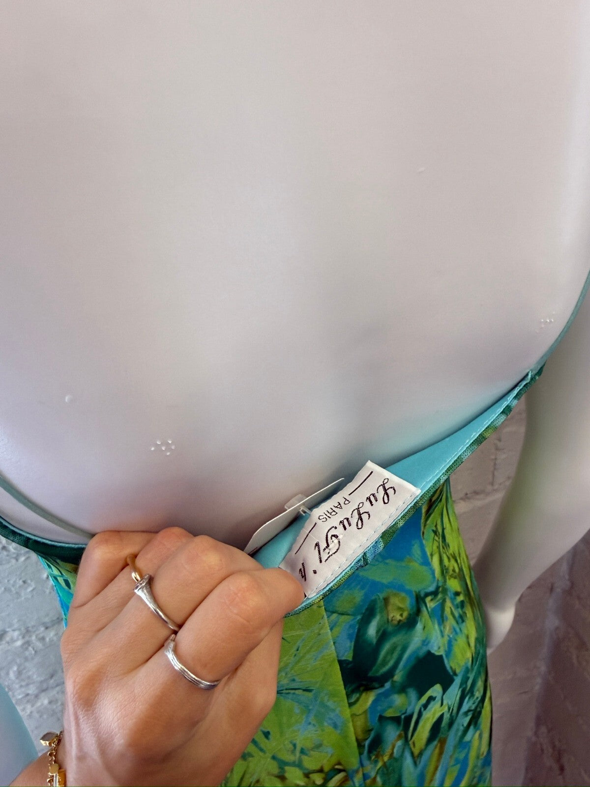 Green and Blue Floral Maxi Dress