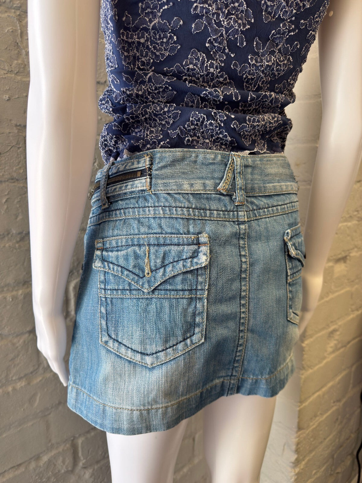 Only Lu Blue Denim Mini Skirt
