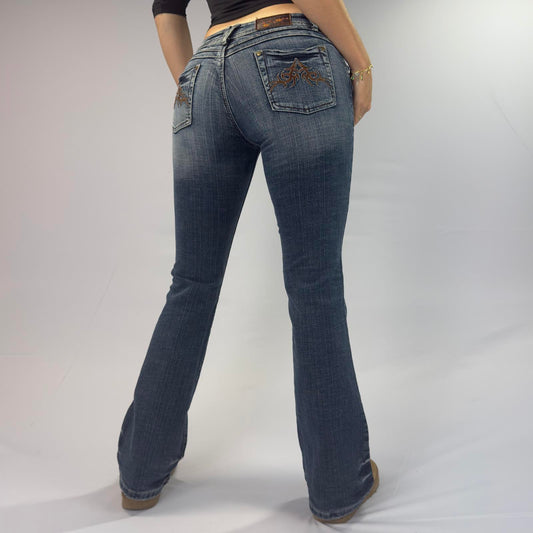 Energie Women's Bootcut Blue Denim Jeans- SIZE S/M