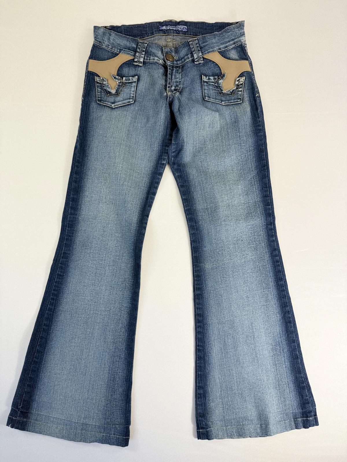 Bucanans Flare Jeans with Decorative Pocket Details- SIZE 10