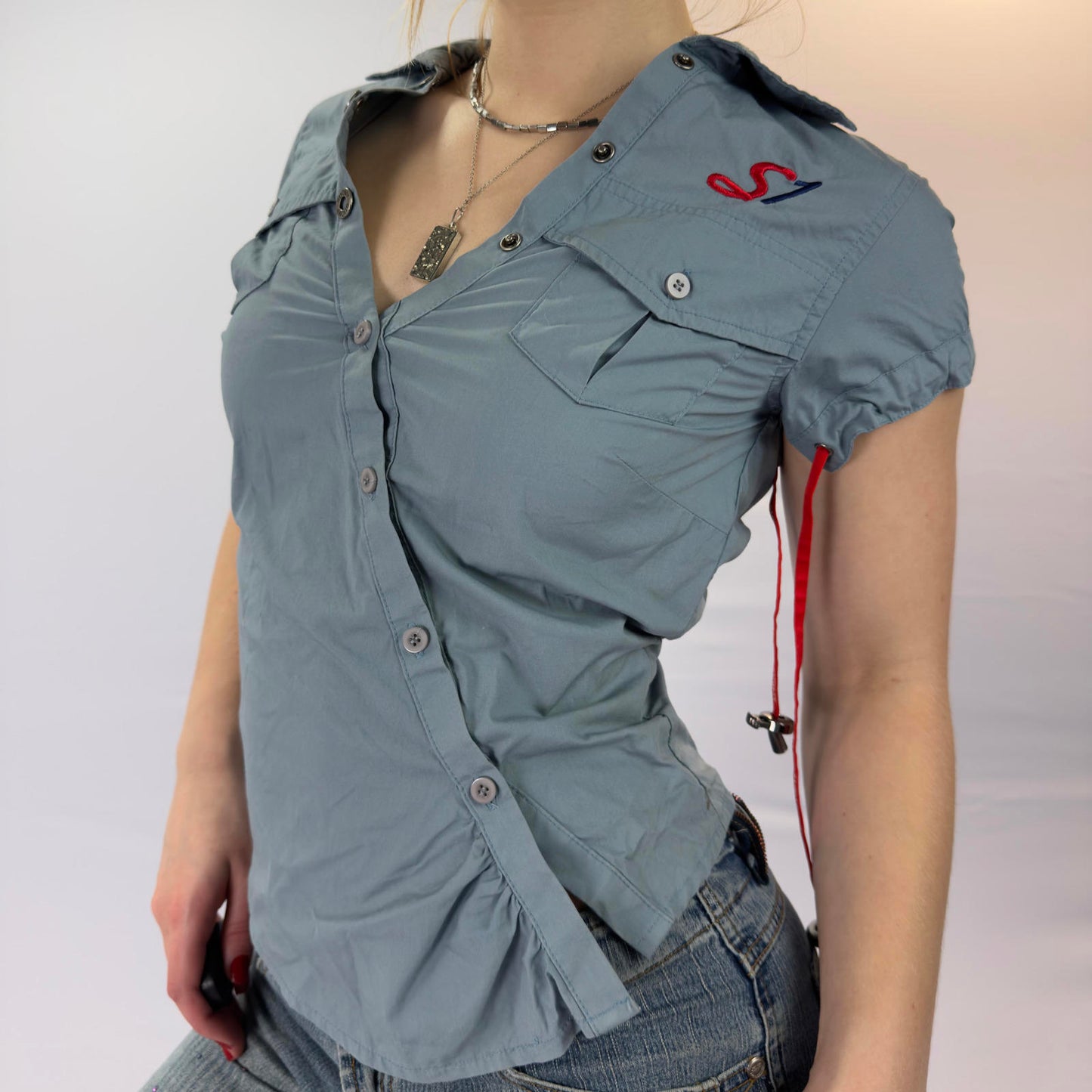 Suomy Short Sleeve Button-Up Shirt- SIZE S