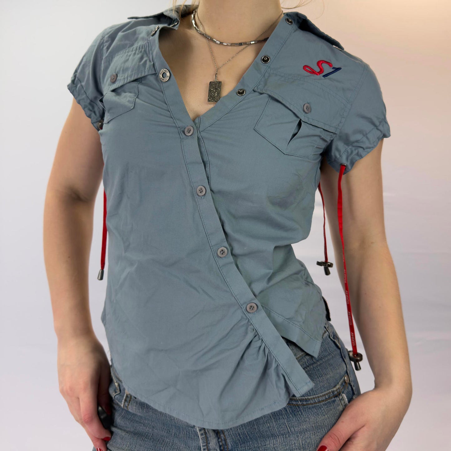 Suomy Short Sleeve Button-Up Shirt- SIZE S