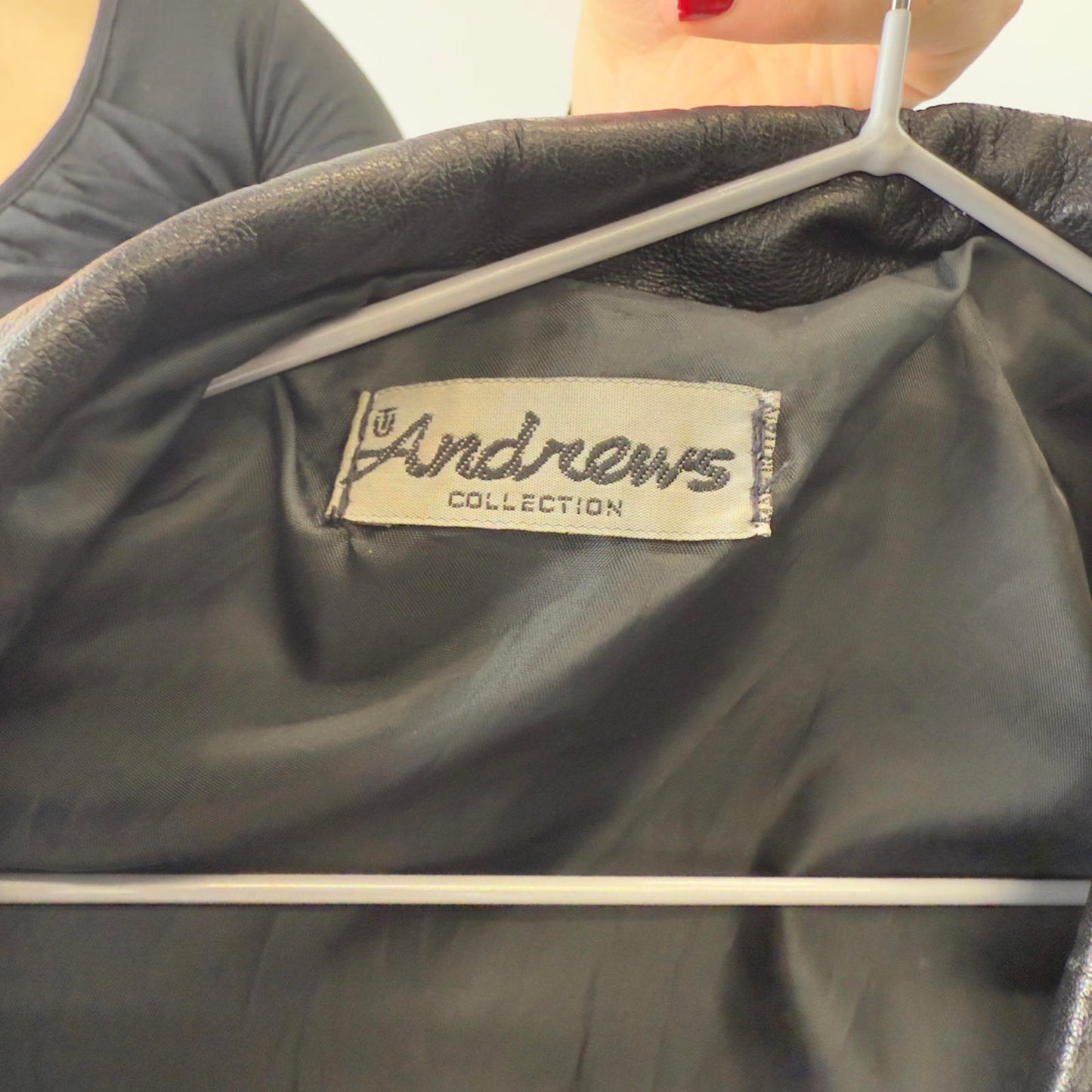 Andrews Black Leather Women's Blazer Jacket- SIZE S