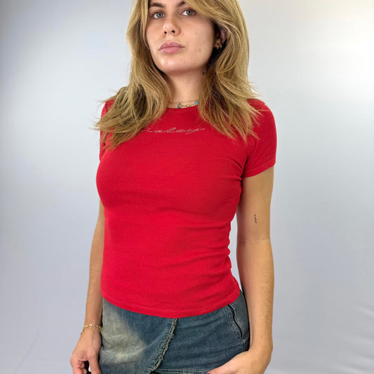 SIsley Red Short Sleeve Women's T-Shirt- SIZE M