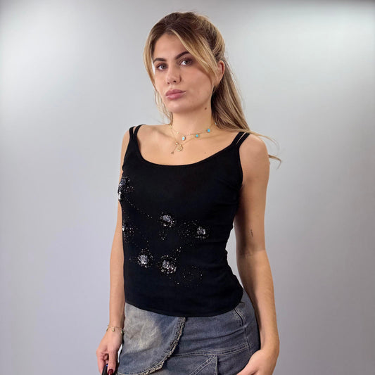 Black Embellished Women's Camisole Top- SIZE 10