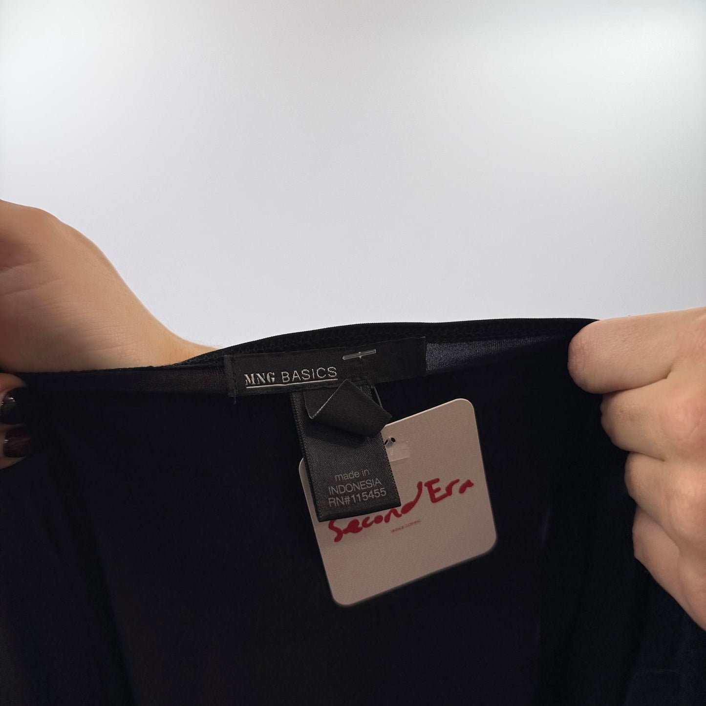 MNG Black Sleeveless V-Neck Tank Top - SIZE M