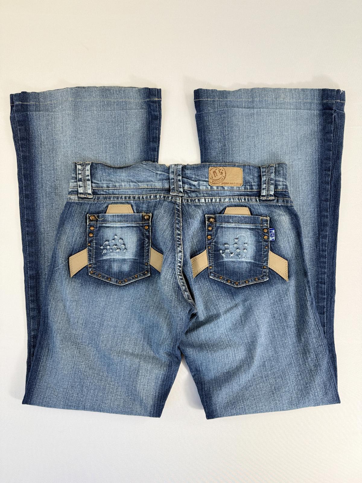 Bucanans Flare Jeans with Decorative Pocket Details- SIZE 10
