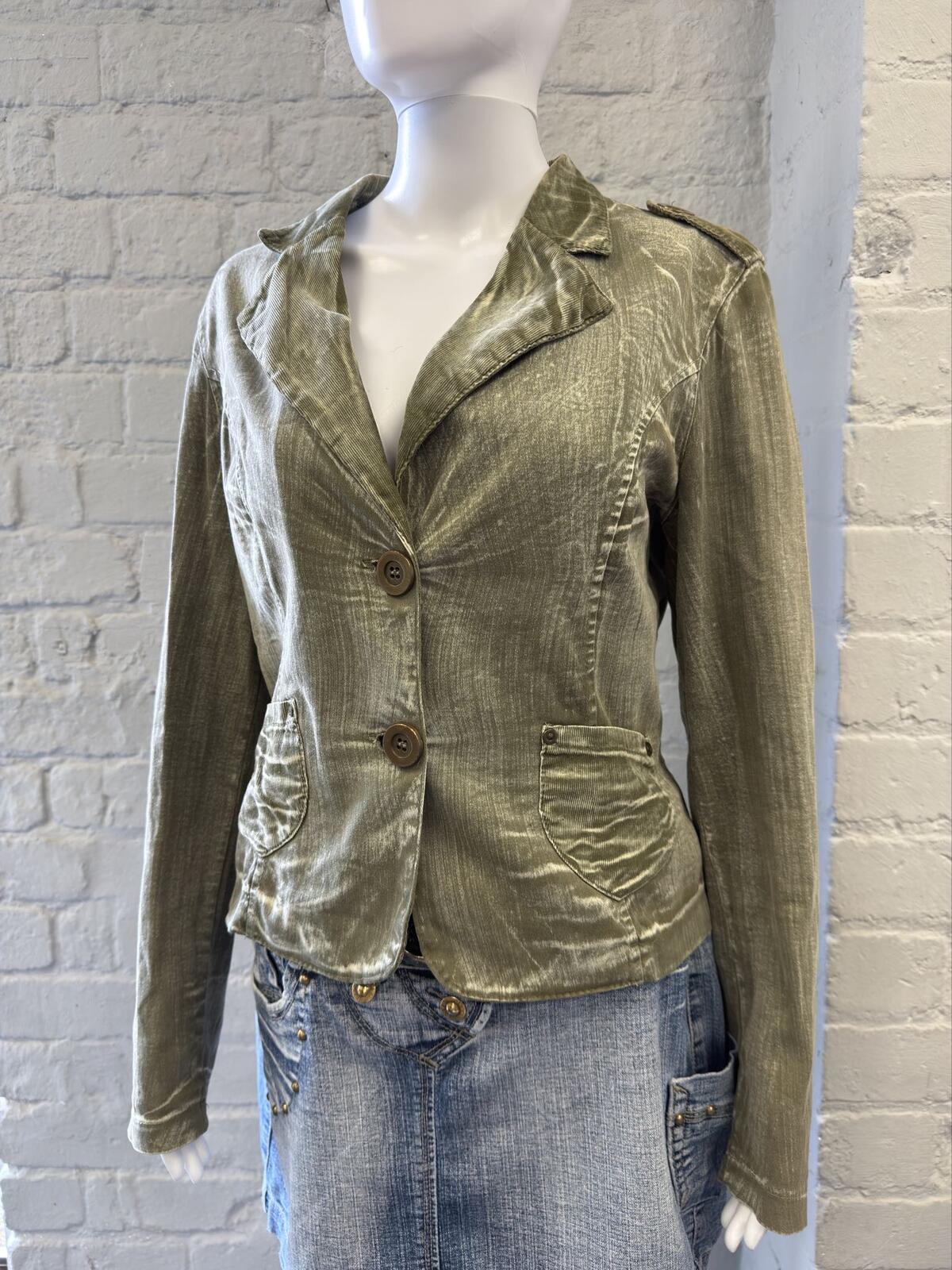 Store X Olive Green Corduroy Blazer Jacket
