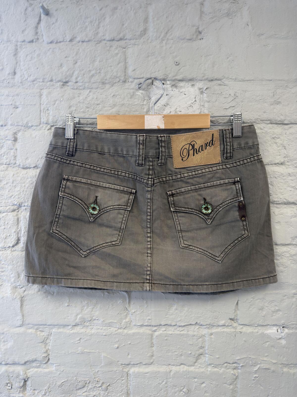 Phard Grey Denim Mini Skirt