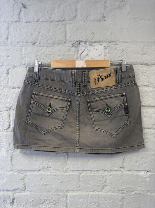 Phard Grey Denim Mini Skirt