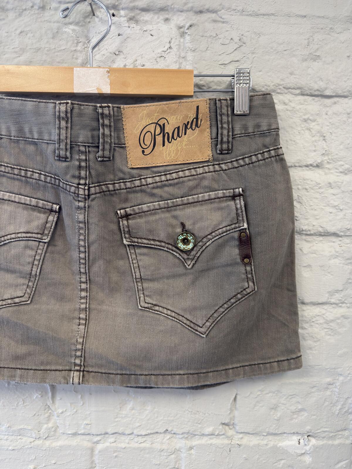 Phard Grey Denim Mini Skirt