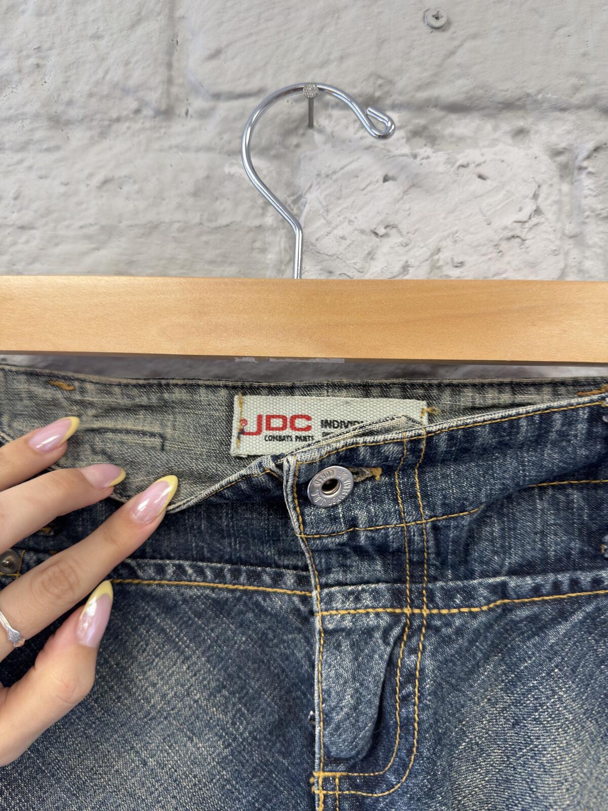 JDC Denim Mini Skirt with Buckle Belt