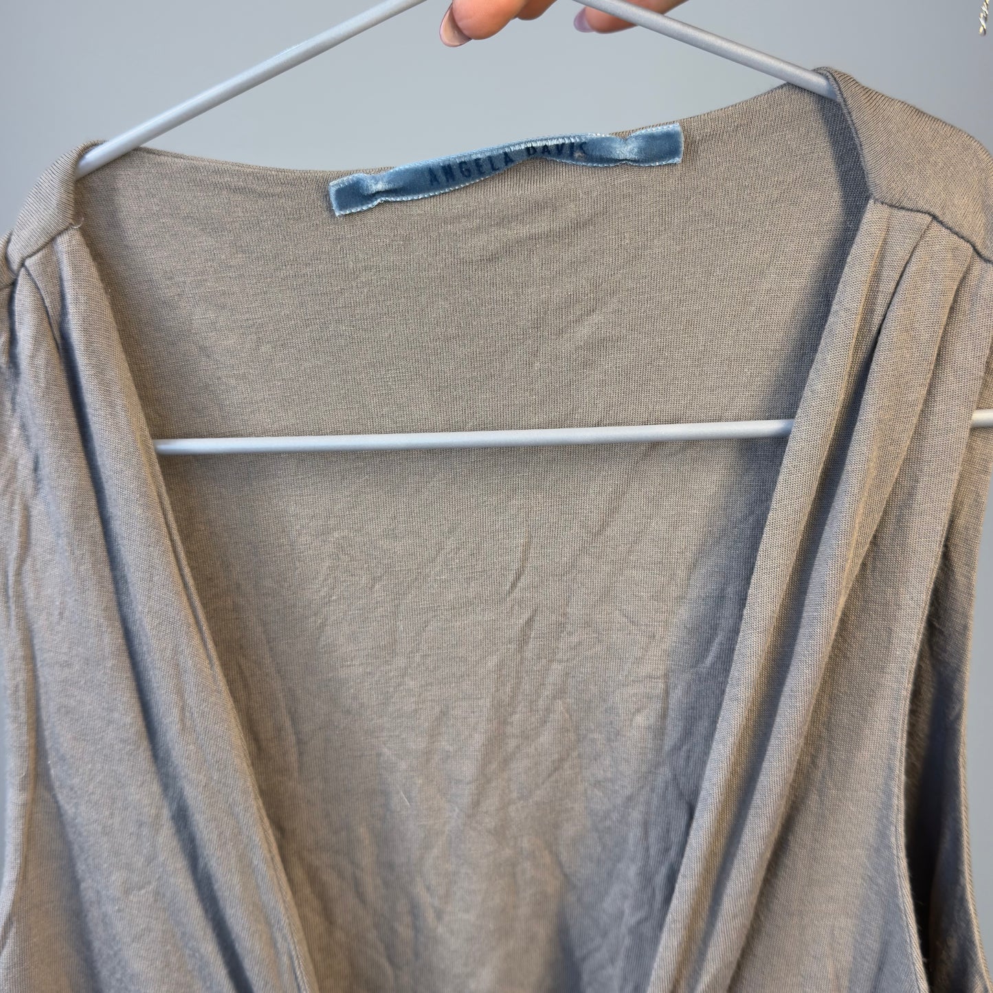 Angela Davis taupe brown tank top- SIZE L