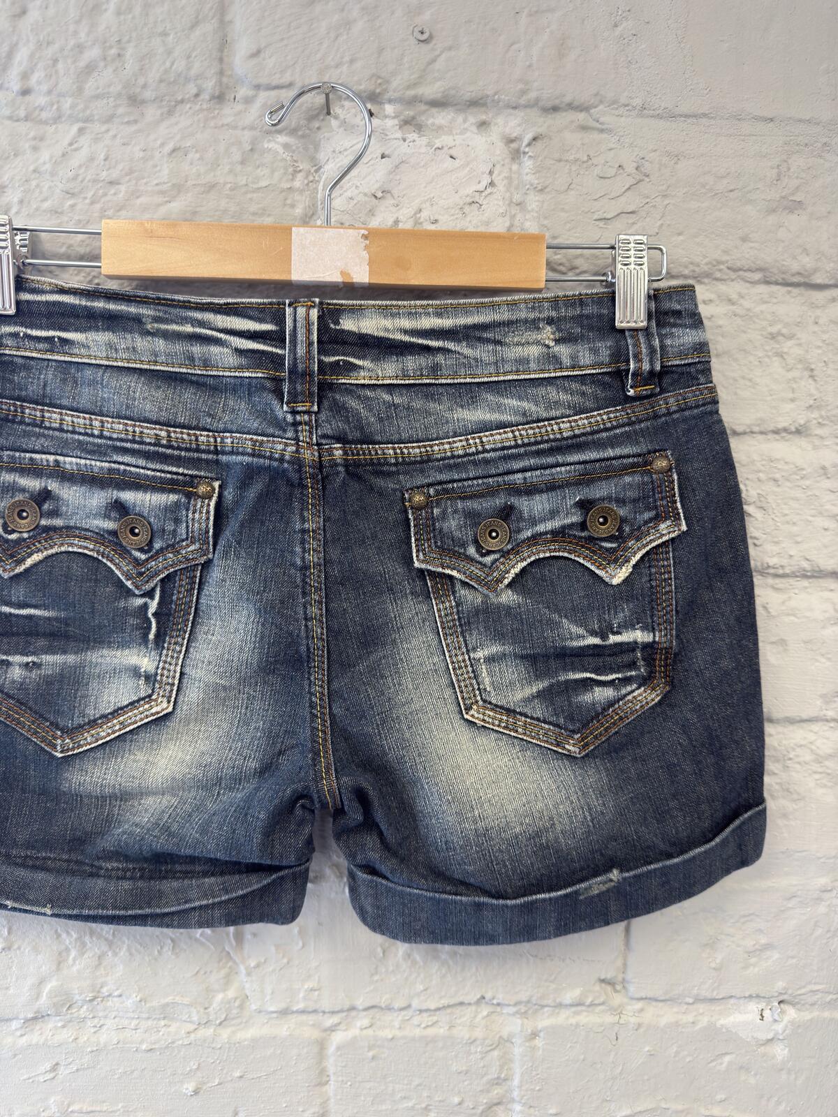 Distressed Denim Shorts