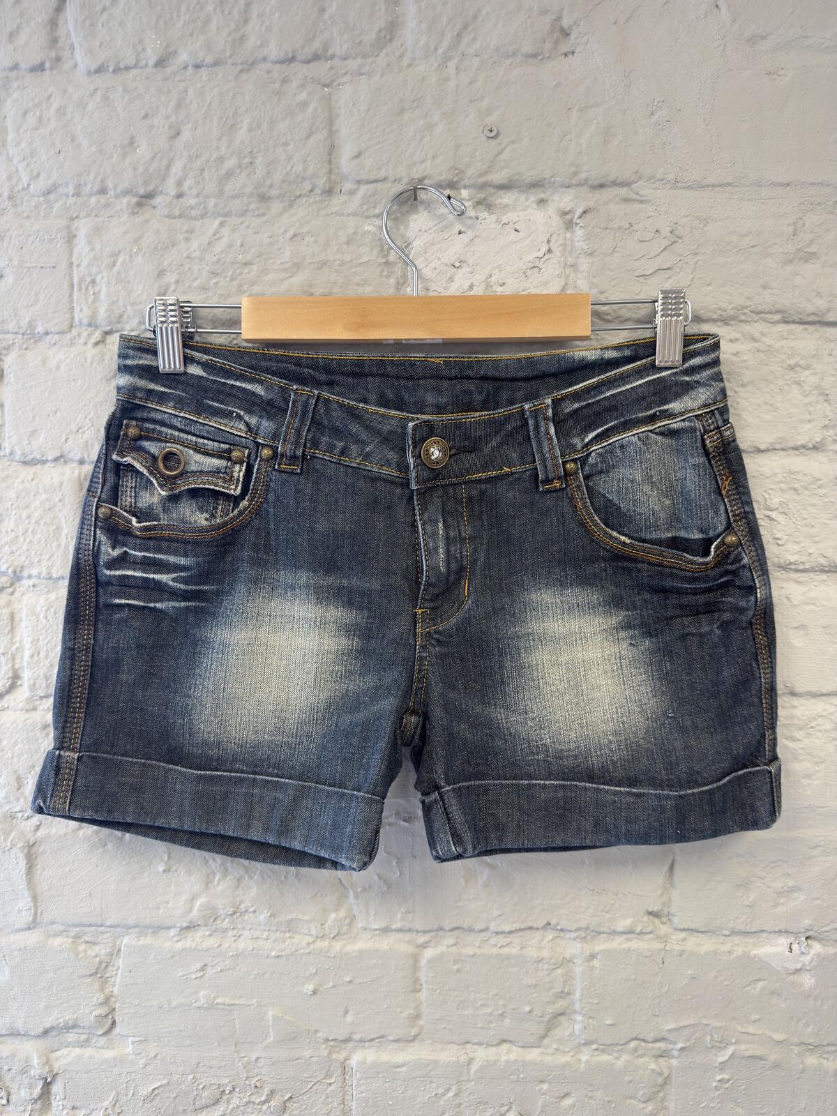 Distressed Denim Shorts