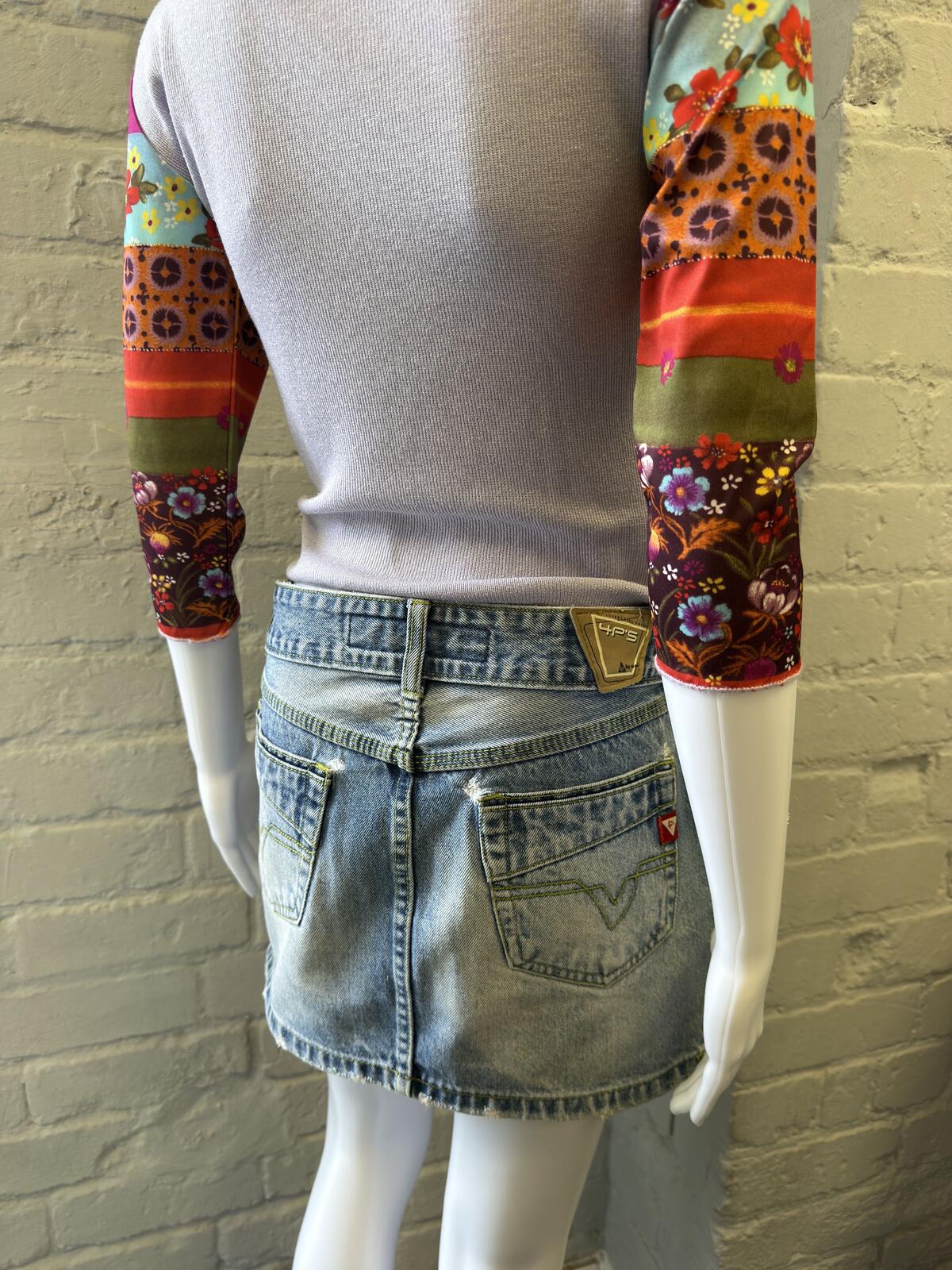 Blue Denim Mini Skirt