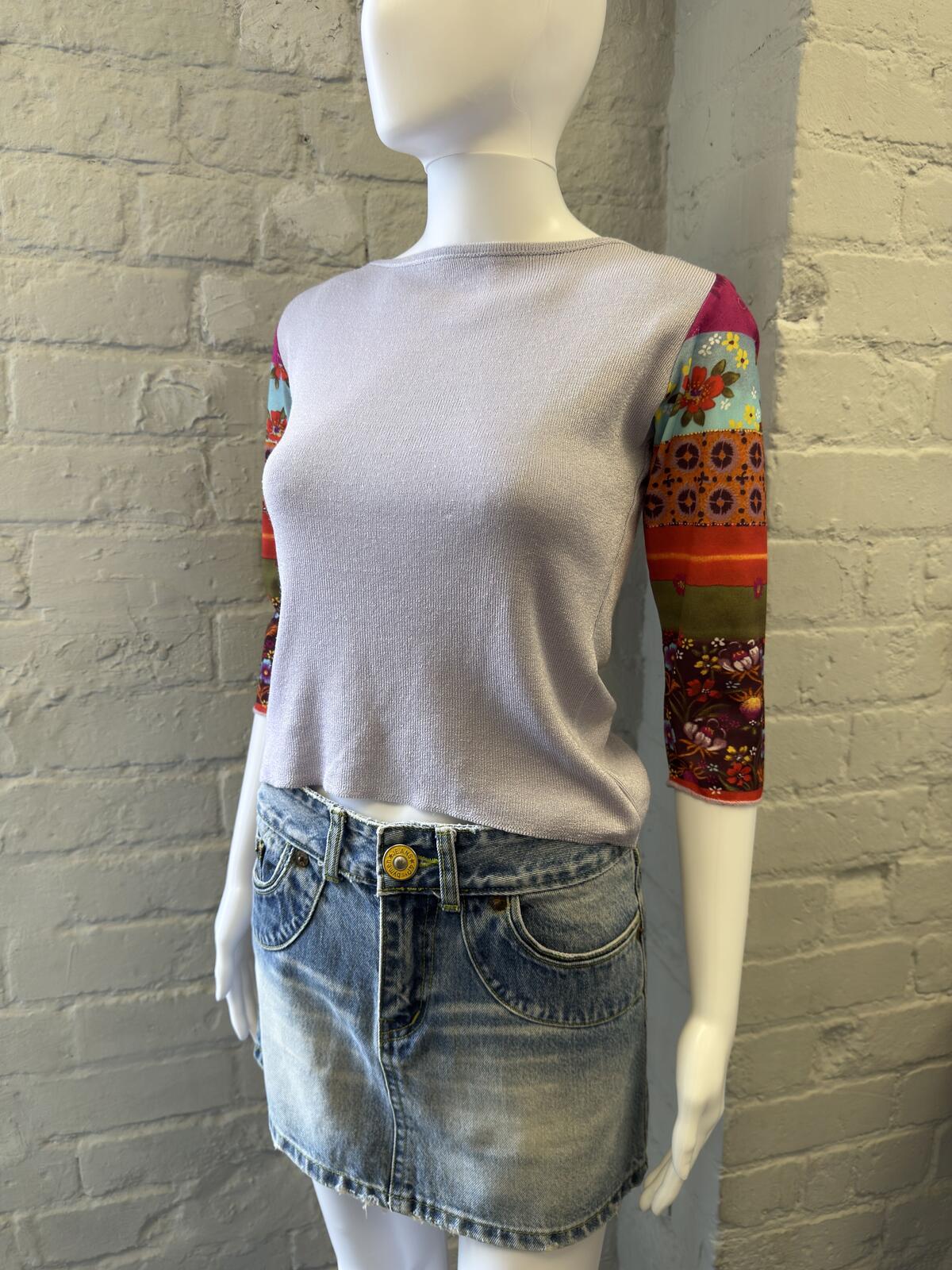 Blue Denim Mini Skirt
