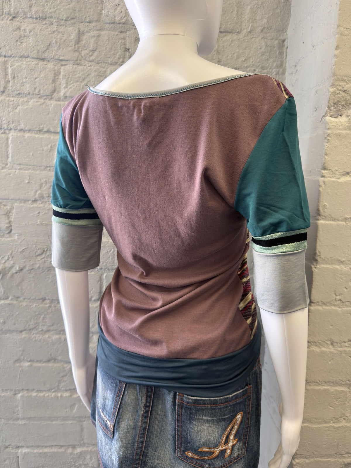 Custo Barcelona Multi-Colour Patterned Short Sleeve Top