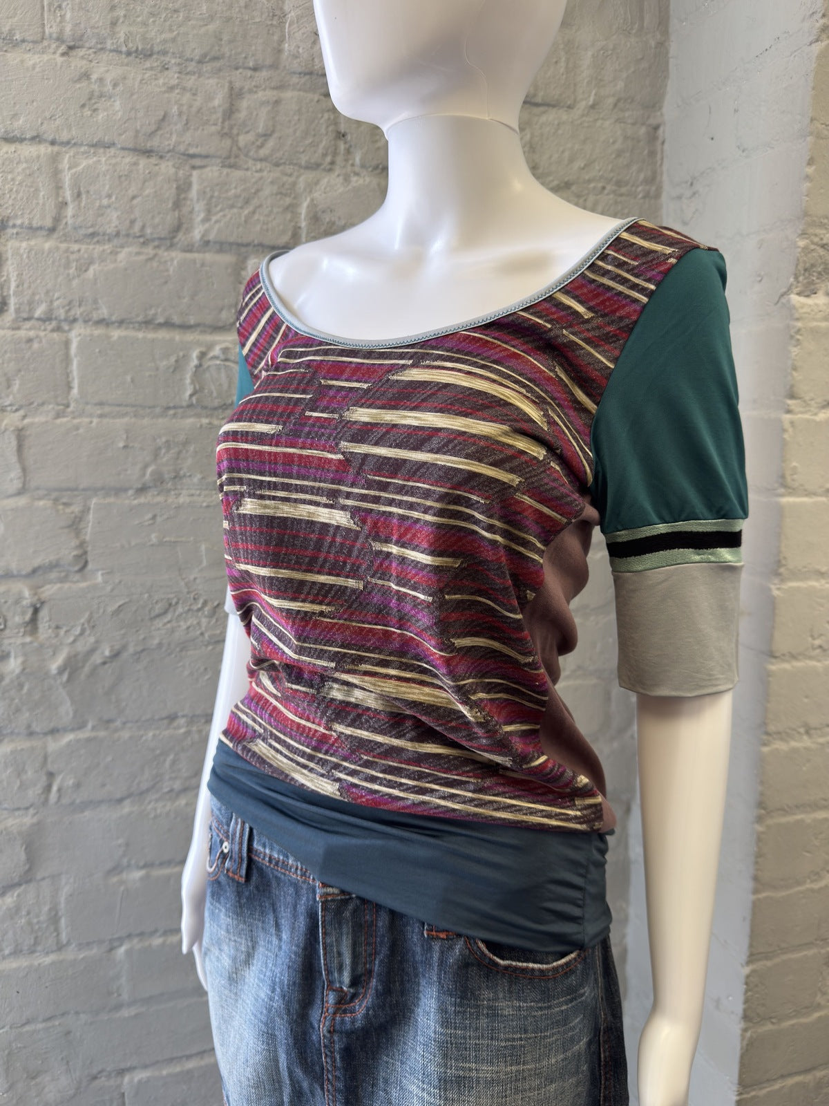 Custo Barcelona Multi-Colour Patterned Short Sleeve Top