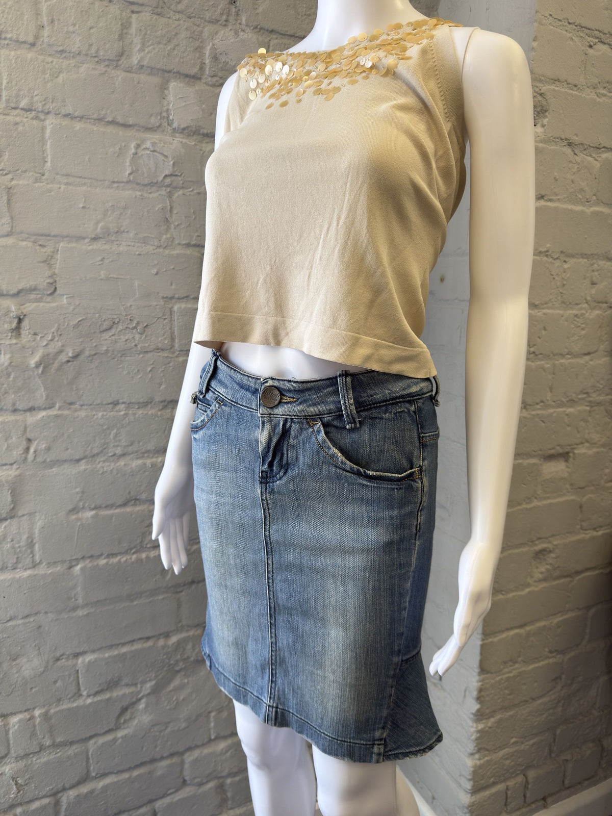 Killah Denim Skirt with Flared Hem
