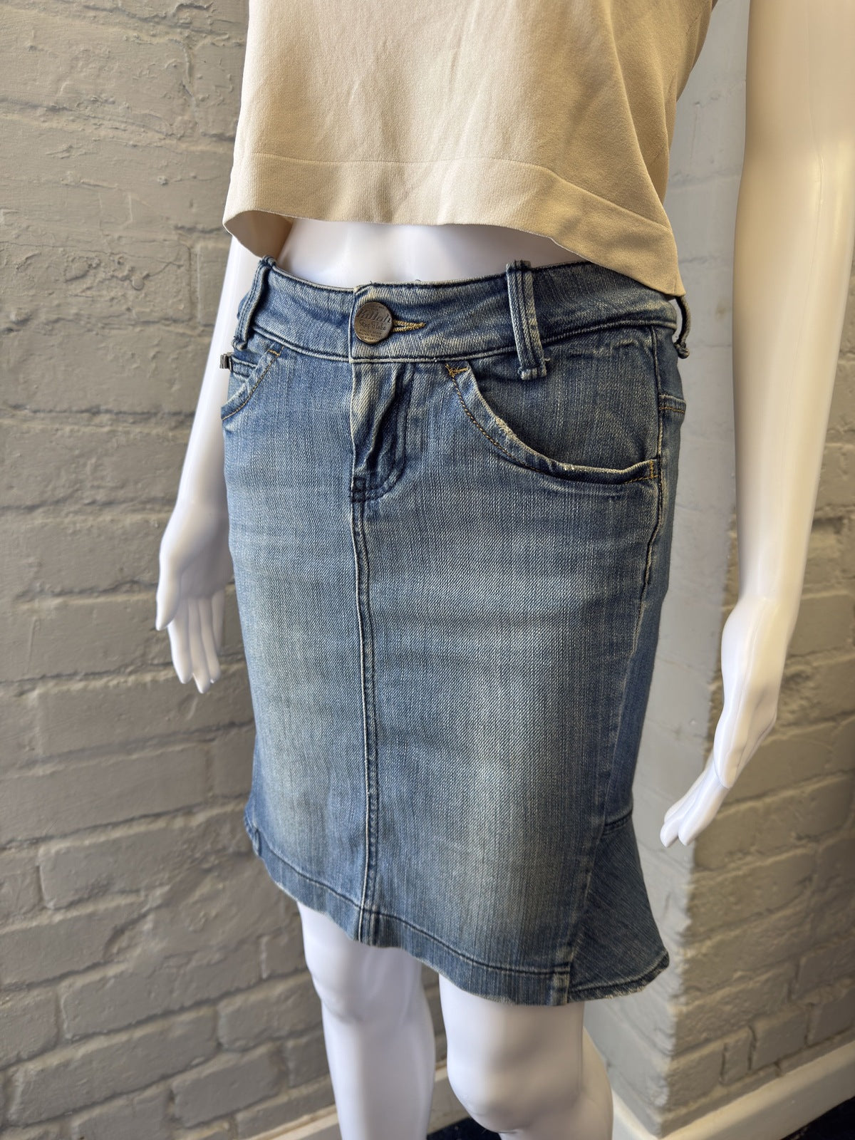 Killah Denim Skirt with Flared Hem