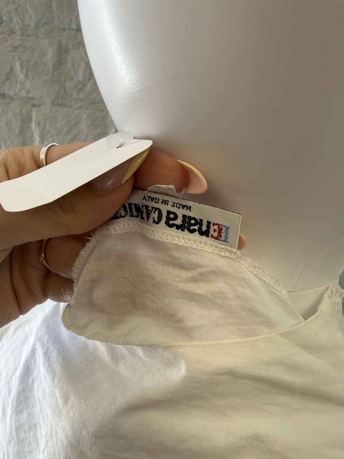 White Embroidered Cotton Blouse Made in Italy
