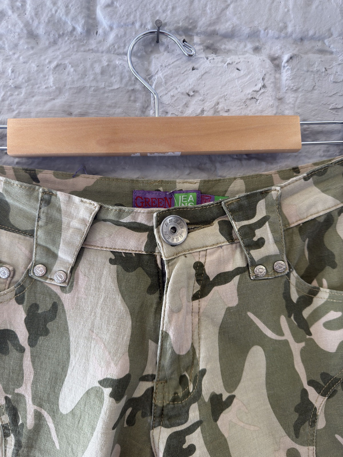 Green Jeans Camouflage Cargo Jorts