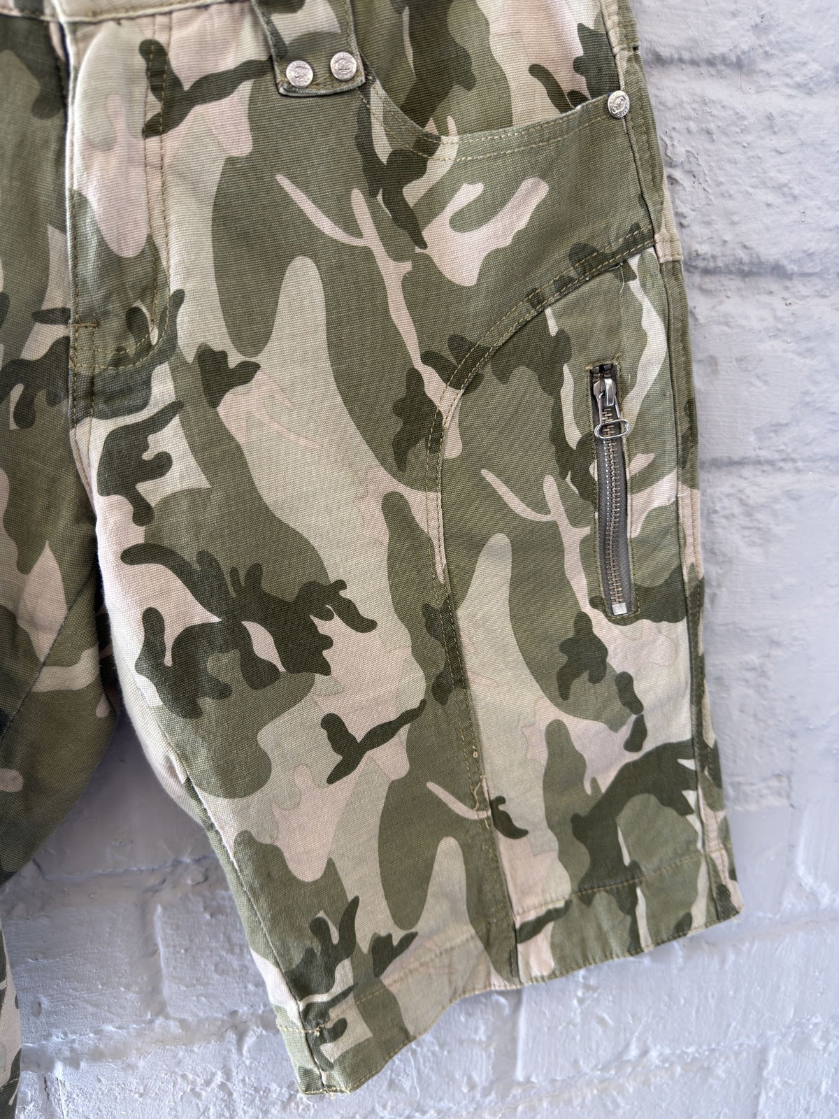 Green Jeans Camouflage Cargo Jorts