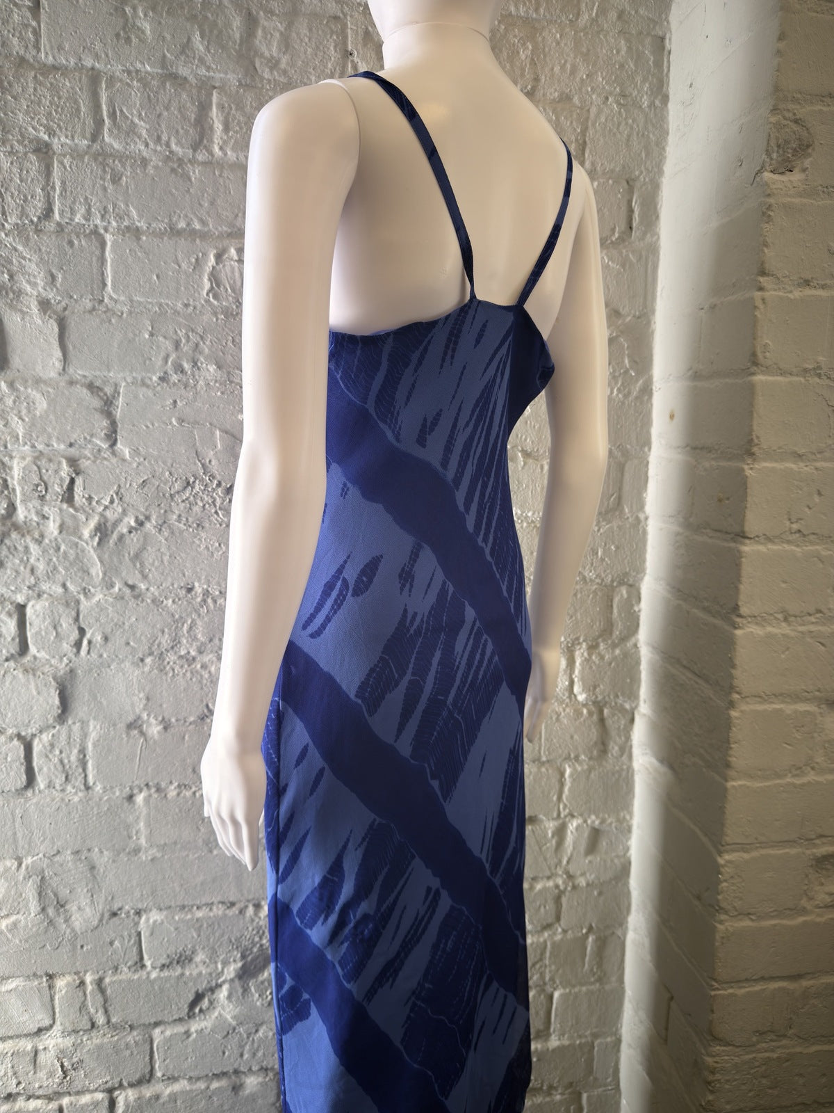Dalmys Blue Patterned Maxi Dress