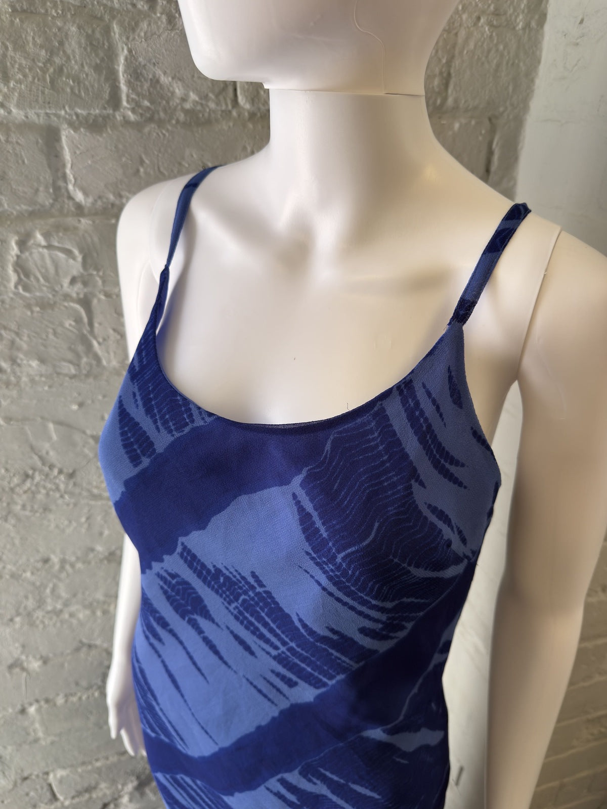 Dalmys Blue Patterned Maxi Dress