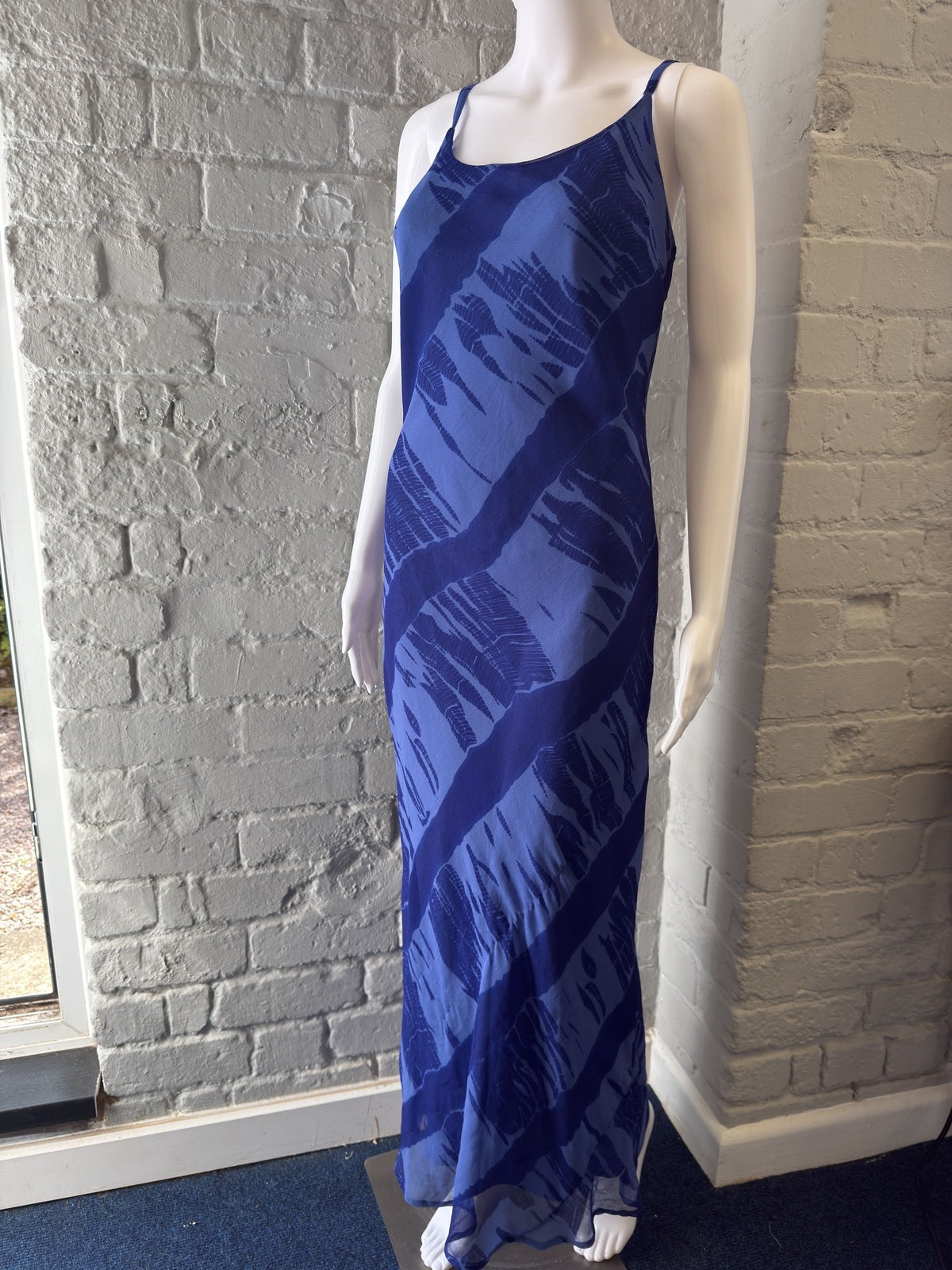 Dalmys Blue Patterned Maxi Dress
