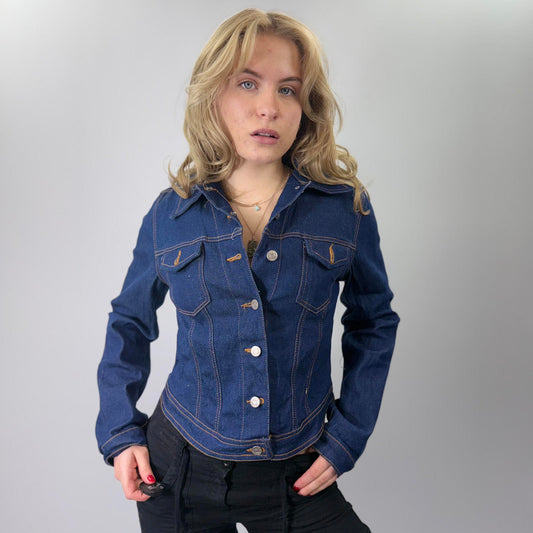 No Comment Women's Dark Blue Denim Jacket- SIZE S