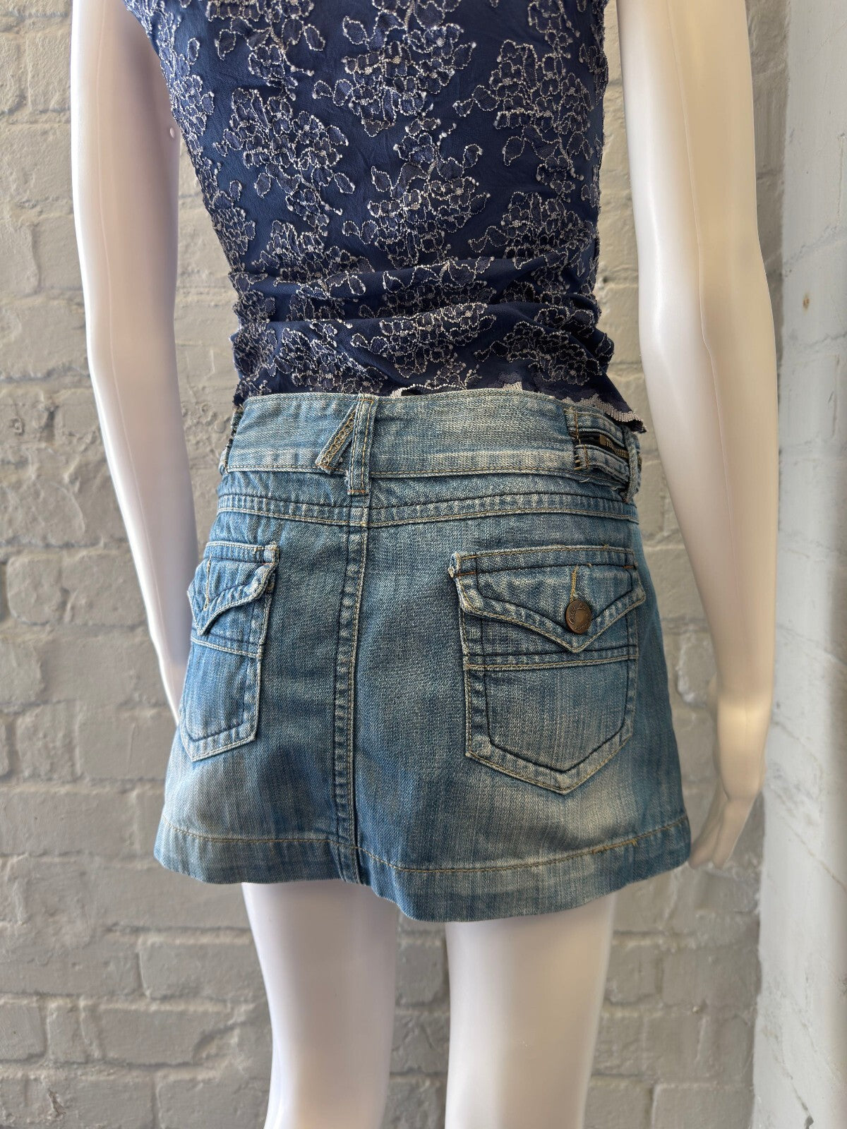 Only Lu Blue Denim Mini Skirt