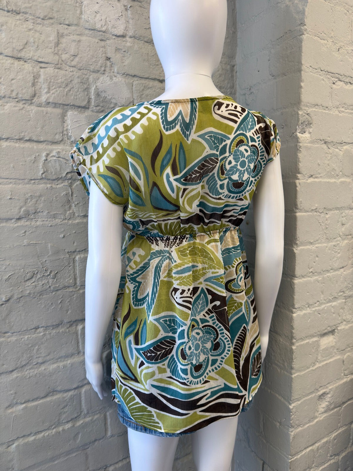 Mesh Floral Patterned Top