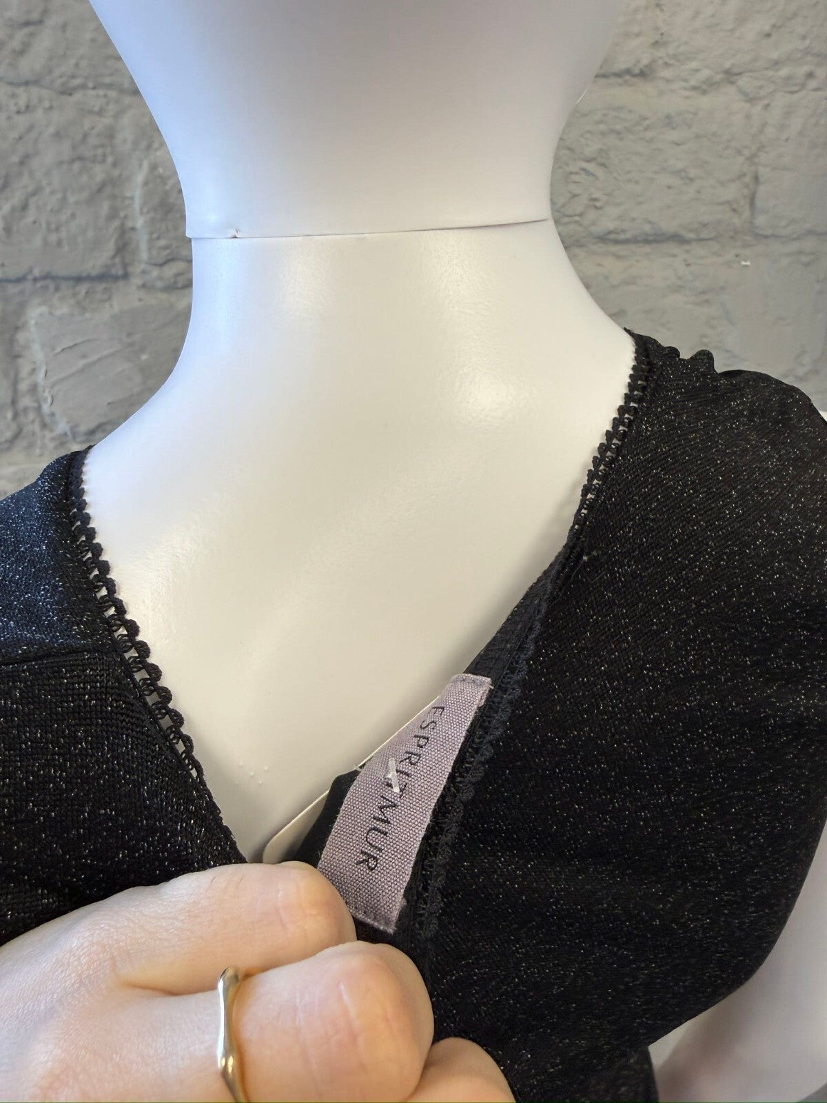Black Shimmer Ruched TankTop