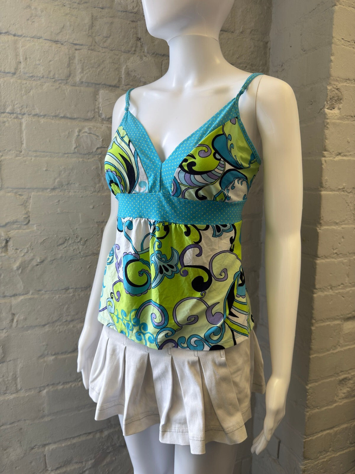 Bay Studio Blue and Green Patterned Camisole Top