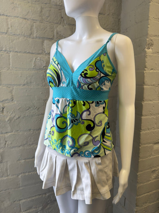 Bay Studio Blue and Green Patterned Camisole Top
