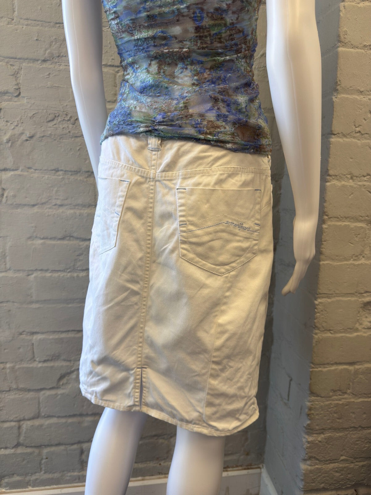 Armani Jeans White Denim Skirt