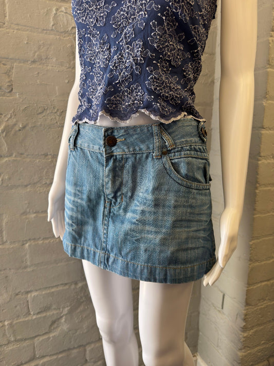 Only Lu Blue Denim Mini Skirt