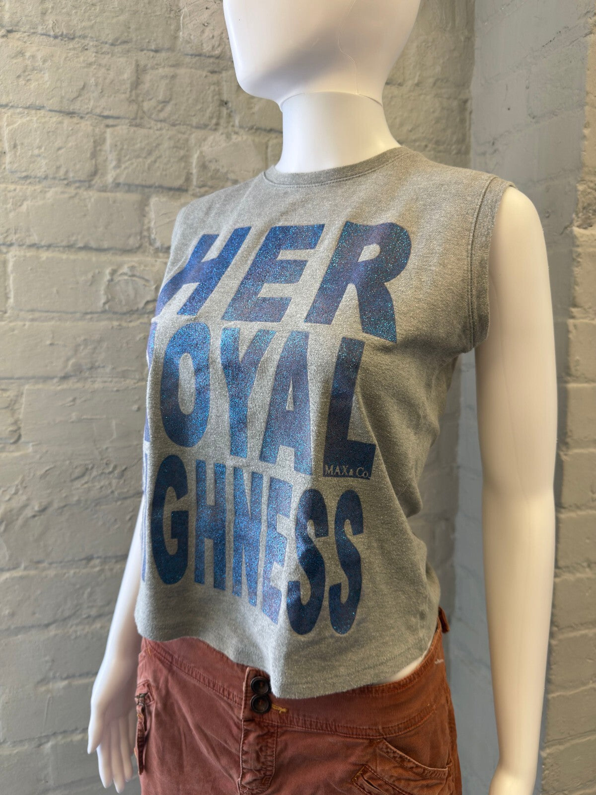 Max & Co. Grey Graphic Tank Top